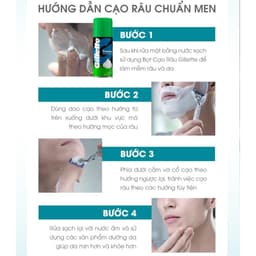 Thumbnail Combo Dao Cạo Râu GILLETTE Vector 1UP Hộp 1 Cán 1 Lưỡi Và Bọt Cạo Râu Gillette Hương Chanh Chai 175g 3