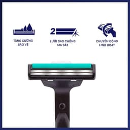 Thumbnail Combo Dao Cạo Râu GILLETTE Vector 1UP Hộp 1 Cán 1 Lưỡi Và Bọt Cạo Râu Gillette Hương Chanh Chai 175g 4