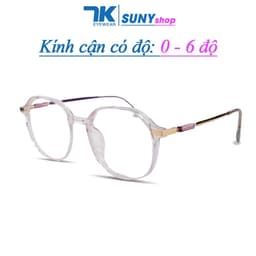 Thumbnail Kính cận có độ 0 - 6 độ mắt tròn nam nữ, gọng nhựa 7K2503. Có sẵn tròng giả cận 0 độ chống tia UV, ánh sáng xanh 1