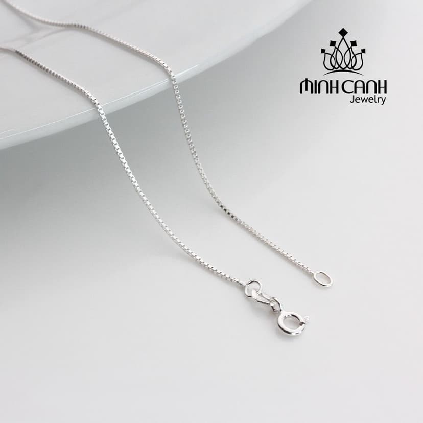 Ảnh Dây Chuyền Bạc Nữ Loại Trơn Mảnh Chất Liệu Bạc S925 Dài 45cm Minh Canh Jewelry 2