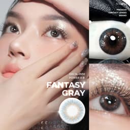 Thumbnail Lens xám tự nhiên có độ cận 0-8 N’Rosa Fantasy Gray chất liệu Silicone Hydrogel cho mắt thở Angel Eyes phân phối 3