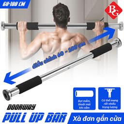 Thumbnail BG Xà đơn treo tường cao cấp gắn cửa độ dài tùy chỉnh từ 60-150cm 2