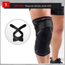 Thumbnail Bó gối thể thao chính hãng GoodFit dày dặn co giãn 4 chiều, kèm dây quấn trợ lực chắc chắn GF511K 2