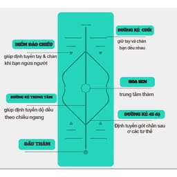 Thumbnail Thảm 0.8cm định tuyến cao cấp tập Yoga, gym, thể dục thể thao, chất liệu cao su non Prowin fitness 2