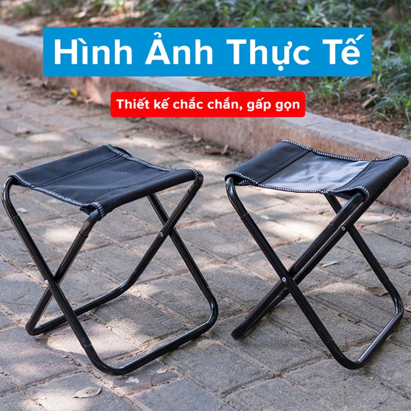 Ảnh Ghế Gập Gọn Đút Túi Quần, Ghế Câu Cá, Ghế Đi Du Lịch, Cắm Trại, Ghế Mini Ngồi Chờ Tàu Hỏa Gấp Gọn Chính Hãng Amalife 4