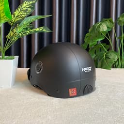 Thumbnail Mũ bảo hiểm nửa đầu Hpro helmet, kiểu dáng thời trang, màu đen mờ cá tính mạnh mẽ, Freesize(52-56cm) 4