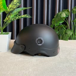 Thumbnail Mũ bảo hiểm nửa đầu Hpro helmet, kiểu dáng thời trang, màu đen mờ cá tính mạnh mẽ, Freesize(52-56cm) 3
