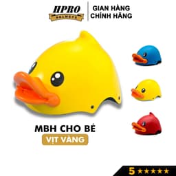 Thumbnail Mũ bảo hiểm cho bé Hpro helmet, kiểu dáng con vịt vàng đáng yêu, siêu cute, cho trẻ em từ 2 đến 6 tuổi 1