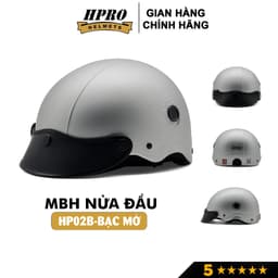 Thumbnail Nón bảo hiểm thời trang Hpro helmet, có lỗ thông gió, kiểu dáng trẻ trung năng động, màu bạc cá tính, Freeside (52-56cm) 1