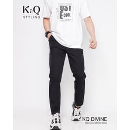 Thumbnail Quần ống suông KQ STYLING kaki co giãn cao cấp đen 2