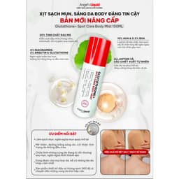 Thumbnail Xịt giảm mụn dưỡng trắng cơ thể Angel's Liquid Glutathione Plus Centella Calming Body Mist 150ml 1