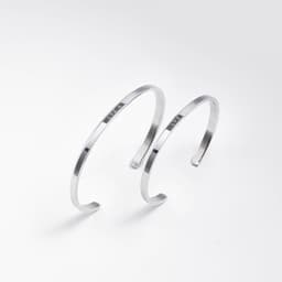 Thumbnail Vòng tay nam nữ Lyz and Liam Classic L&L Cuff Silver - Gift Box Hộp quà tặng nơ đỏ & khắc chữ theo yêu cầu 4