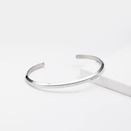 Thumbnail Vòng tay nam nữ Lyz and Liam Classic L&L Cuff Silver - Gift Box Hộp quà tặng nơ đỏ & khắc chữ theo yêu cầu 3