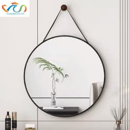 Thumbnail Gương khung viền PVC mạ PVD cao cấp kèm dây dù treo tường VUADECOR nhiều mẫu (Tặng đinh treo khồng khoan tường) 3