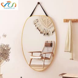 Thumbnail Gương khung viền PVC mạ PVD cao cấp kèm dây dù treo tường VUADECOR nhiều mẫu (Tặng đinh treo khồng khoan tường) 2