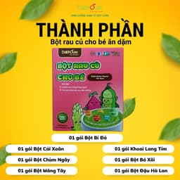Thumbnail Bột Rau Củ Dinh Dưỡng Cho Bé Ăn Dặm Nguyên Chất Sấy Lạnh Dalahouse Hộp 21g - 7 gói chia sẵn 2