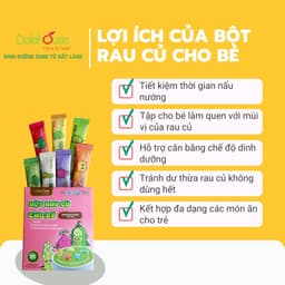 Thumbnail Bột Rau Củ Dinh Dưỡng Cho Bé Ăn Dặm Nguyên Chất Sấy Lạnh Dalahouse Hộp 21g - 7 gói chia sẵn 3