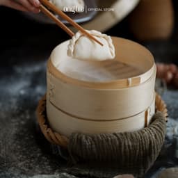 Thumbnail Xửng hấp tre bao gồm thân và nắp chính hãng ONGTRE dùng cho bánh bao, há cảo, các món hấp (DIMSUM,TOPWARE) 4