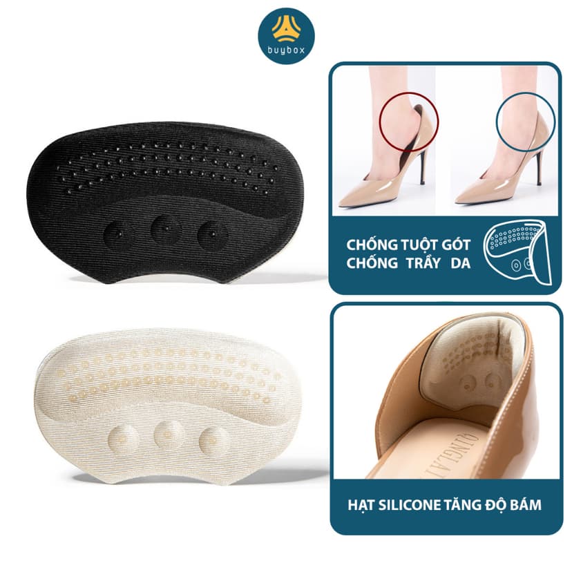 Ảnh Miếng lót giày mút EVA có silicone giảm size giày và chống đau gót sau - BuyBox - BBPK198 1