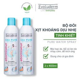 Thumbnail Bộ 2 Xịt khoáng dưỡng da cấp ẩm Evoluderm Atomiseur Eau Pure 400ml/chai 2
