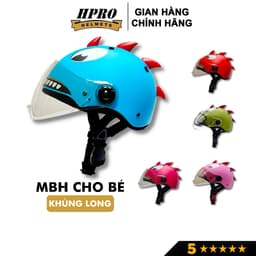 Thumbnail Mũ bảo hiểm cho bé Hpro helmet có kính, siêu nhẹ, họa tiết khủng long cute, đáng yêu cho trẻ em từ 3-9 tuổi 1