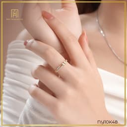 Thumbnail Nhẫn vàng 10K hình hồ điệp đính đá CZ ngọt ngào Bảo Tín Mạnh Hải PYN1V10KDH-211019 1