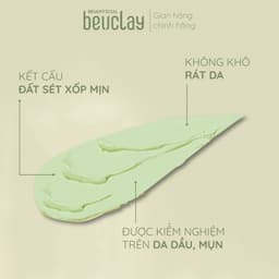 Thumbnail Mặt nạ đất sét BEUCLAY trà xanh sáng da, se khít lỗ chân lông, kiểm soát dầu, hỗ trợ giảm mụn cám mụn đầu đen 4
