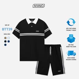 Thumbnail Bộ Thể Thao Nam AVIANO Polo Tay Ngắn, Bộ Quần Áo Nam Mùa Hè Thể Thao Chất Liệu Thấm Hút Mồ Hôi 3