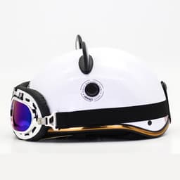 Thumbnail Mũ bảo hiểm nửa đầu kính phi công cao cấp Hpro helmet, kèm tai gấu trúc cute, thời trang, cá tính, FreeSize (54-58cm) 2