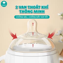 Thumbnail Bình Sữa Kamidi Chất Liệu Silicon Trắng Dung Tích 150ml/250ml 4