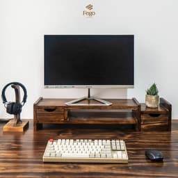 Thumbnail Kệ màn hình FEGO kết hợp ngăn kéo gỗ thông tự nhiên dành cho văn phòng và làm việc tại nhà 3