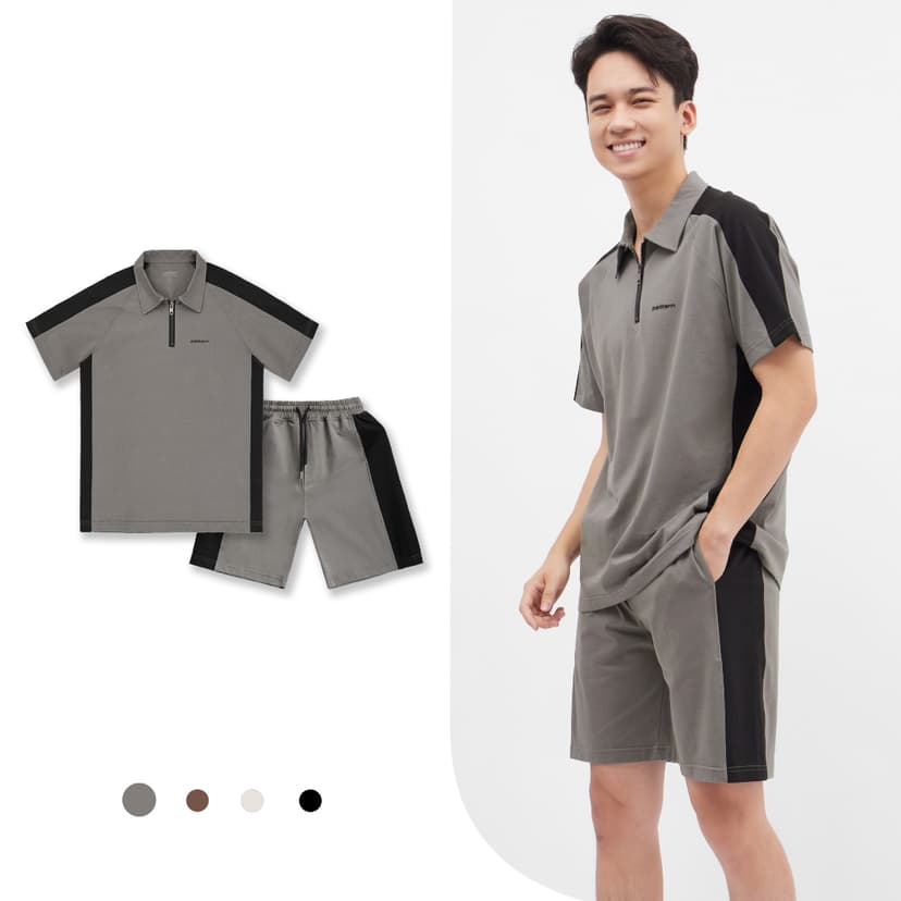 Ảnh Bộ polo khóa phối PATTERN PB006 2