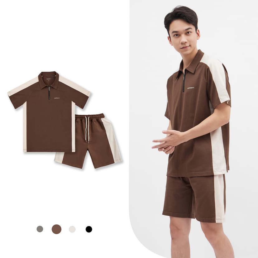 Ảnh Bộ polo khóa phối PATTERN PB006 3