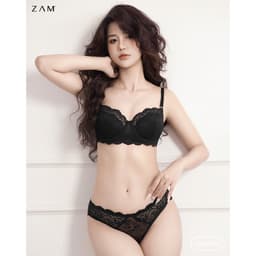 Thumbnail BỘ ĐỒ LÓT ZAM - ZBGR1001 - BỘ REN HOA LƯỚI CHẤM MÀU ĐỎ CÓ GỌNG 2