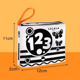 Thumbnail Sách Vải Song Ngữ Đa Giác Quan Cho Bé Sơ Sinh Cỡ Nhỏ 11x12cm - Lalala Baby (0-12 tháng) 3