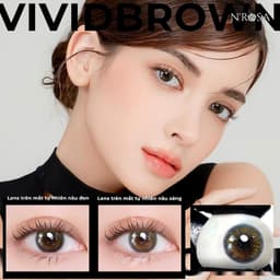 Thumbnail Lens nâu tự nhiên có độ cận 0-8 N’Rosa VividBrown cao cấp Angel Eyes phân phối | Kính áp tròng cận màu nâu cho mắt thở 3
