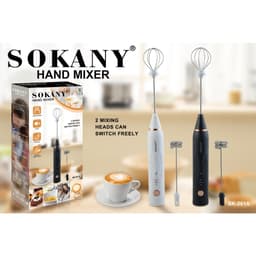 Thumbnail Máy đánh bọt cà phê mini cầm tay, máy đánh trứng Sokany SK201A 3 cấp độ sạc pin USB tặng kèm 2 đầu khuấy và tạo bọt 3
