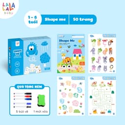 Thumbnail Học Liệu Giáo Dục Sớm Cho Bé Tập Viết Vẽ Thông Minh Xóa Được kèm Bút và Mút xóa - Lalala Baby 1