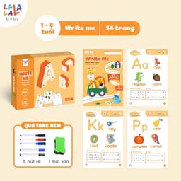 Thumbnail Học Liệu Giáo Dục Sớm Cho Bé Tập Viết Vẽ Thông Minh Xóa Được kèm Bút và Mút xóa - Lalala Baby 2