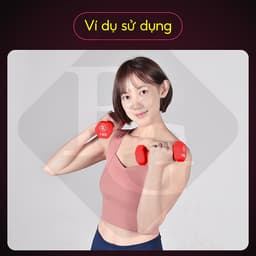 Thumbnail BG Cặp tạ tay 2KG ĐỎ lõi thép đặc, bọc cao su nhám Thái Lan 1