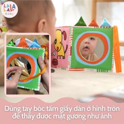 Thumbnail Sách Vải ZicZac Đa Tương Tác Kiêm Đồ Chơi Quây Cũi Kích Thích Thị Giác Cho Trẻ Sơ Sinh - Lalala Baby 3