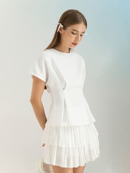 Thumbnail Áo Kiểu Nữ Xếp Li Eo Tôn Dáng Sang Trọng - EDINI - A1414 3