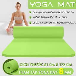 Thumbnail {3 size}BG-Thảm tập YOGA GYM  Bám Sàn Chống Trượt Dễ Vệ Sinh,Chất Liệu Thảm Tập Yoga TPE,dễ gấp gọn 1