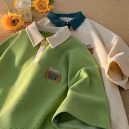 Thumbnail Áo Polo Nam Nữ Thêu PASRTRO NAD Unisex - Áo Cổ Bẻ Tay Lỡ Chất Liệu Tổ Ong Dệt Trẻ Trung, Cá Tính, Phong Cách Ulzzang 3
