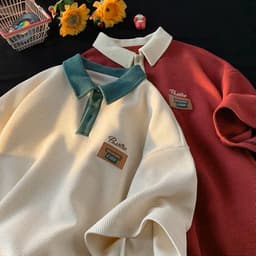 Thumbnail Áo Polo Nam Nữ Thêu PASRTRO NAD Unisex - Áo Cổ Bẻ Tay Lỡ Chất Liệu Tổ Ong Dệt Trẻ Trung, Cá Tính, Phong Cách Ulzzang 1