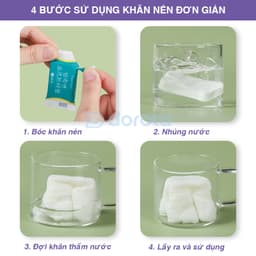 Thumbnail Khăn mặt dùng 1 lần dạng viên nén gói 20 viên dùng hàng ngày du lịch nhỏ gọn cất vali túi sách KMN1 4