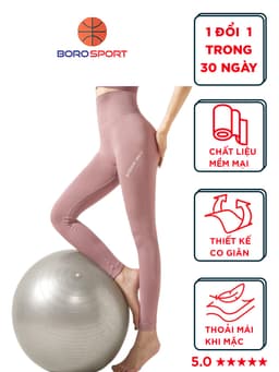 Thumbnail Quần Legging Nữ Bảo Hành 12 Tháng Quần Tập Gym Tập Yoga Chất Vải Dệt Thoáng Mát Co Giãn 4 Chiều Cleacco QLN Boro Sport 1