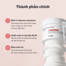 Thumbnail COSRX OFFICIAL Hộp 70 bông toner BHA One Step Original Clear 135ml tẩy tế bào chết cải thiện mụn đầu đen/ đầu trắng 4