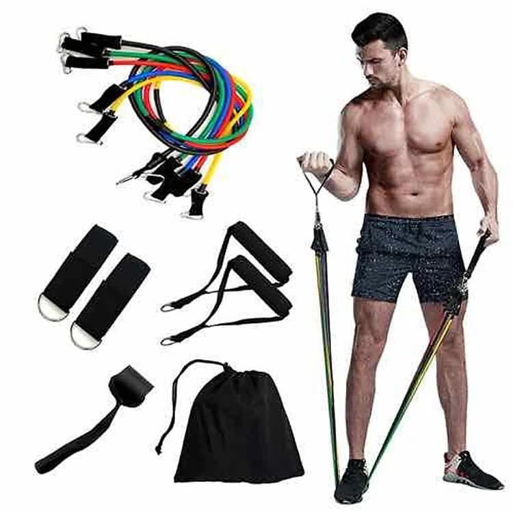 Ảnh Bộ Dây Cao Su Đàn Hồi Kháng Lực Ngũ Sắc 11 Món Tập Gym Tiện Ích - Hãng Dododios 3