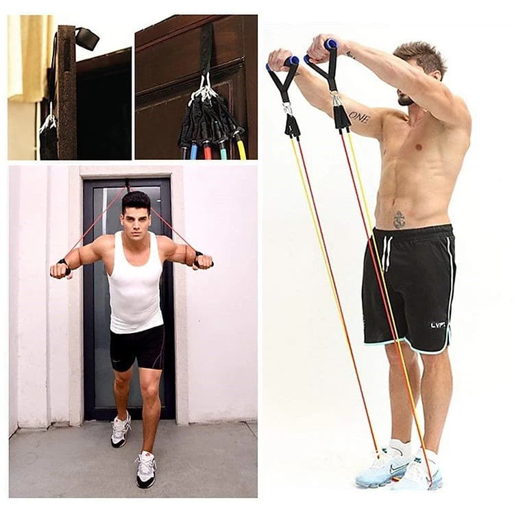 Ảnh Dây Ngũ Sắc Kháng Lực Tập Gym, Thể Hình Đa Năng Tại Nhà Chất Liệu Cao Su Siêu Bền - Hãng Dododios 4